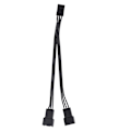 Miniatyrbillede 3 af 8: 5 stk. 3-pin 1 til 2 forlængerkabel splitter CPU kabinet blæser sleeve adapter strømkabel