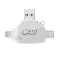 Miniatyrbild 2 av 5: Multifunctional 4-in-1 Lightning 8pin/Micro USB/Type-C/USB2.0 Card Reader with SD/TF Card Slot