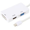 Pikkukuva 5 / 8: 3 in 1 DP -muunnin MiniDP - HDMI DVI VGA -kaapelisovitin, ei tarvitse ulkoista virtalähdettä