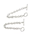 Miniatyrbillede 7 af 8: 2 stk. Simple Armbånd Titanium Stål Unikt OT Spænde Design Klassiske Udsøgte Smykkearmbånd til Kvinder