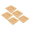 Miniatyrbillede 2 af 8: 5 stk Bambus Hot Pad Bordsmåtte Bambus Trivet Gryde Måtte Varmebestandig til Varme Retter Gryde Skål Tekande Kvadratisk 15CM