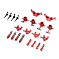 Miniatyrbild 4 av 8: Aluminiumlegering RC Car Upgrade Parts Kit Stötdämpare CVD Drivaxel Fram Bak Styrkopp för WLtoys K969 1/28 RC Car Red