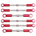 Pikkukuva 7 / 8: RC-metalliohjausvarsi Ohjausservolinkit Parallellitangot WLtoys 144001 124018 124019 1/14 RC-autolle Punainen