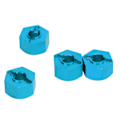 Miniatyrbild 4 av 8: Hex Hubs Hjul Adaptrar med 4 Stift 4 Muttrar CNC-bearbetad Aluminium Hjul Hex Drive Hub Adaptrar för TRAXXAS för SLASH 1/10 RC Bilar Ljusblå