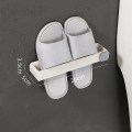 Miniatyrbillede 2 af 4: Vægmonteret flerlags pladsbesparende tøflerstativ til badeværelset med toiletkroge (4 stk)