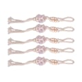 Miniatyrbilde 6 av 8: 5 stk Halskjede Tau Tomt Steinholder Tau Erstatning Justerbar Kvarts Krystall Anheng Tau for DIY SmykkefremstillingLyse Rosa