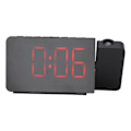 Miniatyrbild 4 av 8: LED-projektorväckarklocka med FM-radio Snooze-funktion 4 bakgrundsbelysningsstyrka för sovrumskontor
