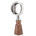 Pikkukuva 2 / 8: 58mm Pohjaton Portafilter Ultrahieno Mesh Irrotettava Suodatin Ontto Design Ruostumaton Teräs Pohjaton Portafilter Expobar E61 Musta Ruusupuu