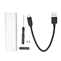 Miniatyrbillede 1 af 8: SSD-kabinet M.2 NGFF SATA-adapterboks B-nøgle B+M-nøgle Ekstern harddisk-etui til Win Xp/7/8/(sølv) Argent