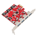 Pikkukuva 3 / 8: 4-porttinen 5 Gbps USB 3.0 PCI Express -laajennuskortti Windows 11 10:lle, Server 2012:lle ja Linuxille, sisäänrakennettu itsesyöttöinen tekniikka