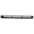Miniatyrbilde 5 av 8: 19-tommers 24-porters monterbar data patch panel CAT6 nettverkskabel rack (moduler ikke inkludert)