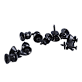 Miniatyrbillede 8 af 8: 10 STK Guitarrem Låseknapper Mushroom Style Metal End Pins med Skrue til elektrisk Guitar Bas Ukulele Sort