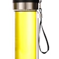 Pikkukuva 8 / 8: Kaksinkertainen Lasipullo 450ml Kestävä Kaksinkertainen Lasinen Teeseulontapullo