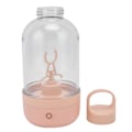 Miniatyrbild 6 av 8: Automatisk mixerkopp för proteinpulver, 400 ml, bärbar mixerkopp med USB-laddning, rosa, elektrisk milkshakekopp