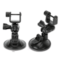 Miniatyrbilde 3 av 8: 2 stk. 360 graders roterende videokamerafeste for bil med sugekopp, 65 mm GPS-sugekoppholder U-formet hode