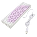 Miniatyrbild 4 av 8: Speltangentbord USB 61 Tangenter Ergonomisk Kontrastfärg 6 RGB Bakgrundsbelysningslägen Trådbundet Tangentbord för Dator Bärbar Dator Vit Lila