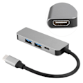 Miniatyrbillede 8 af 8: 4 I 1 TypeC Hub til HDMI Adapter TypeC Udvidelse til Huawei P20 Pro Samsung Galaxy s9/s8