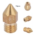 Miniatyrbillede 2 af 8: 10 stk. MK8 Messing Ekstruder Dyse til 3D Printer CR-10 A8 1,75 mm/0,4 mm