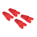 Miniatyrbilde 5 av 8: 4 stk RC-monterte aluminiumslegerings slitesterke robuste utskiftbare justeringstilbehør for 1/10 1/8 simulering klatring CarRed