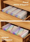 Miniatyrbild 5 av 5: A4 Paper Storage Organizer 12 Pockets, with Grid Pattern, Accordion Folder Organizer (Pink)