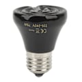 Miniatyrbillede 4 af 8: Keramisk krybdyr varmelampe pære mini infrarød varme keramisk amfibie varmelampe til firben krybdyr 220V‑240V 75W sort
