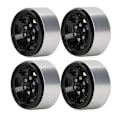 Miniatyrbilde 4 av 8: 4 stk 1,9 tommers RC Beadlock Hjulnav Aluminium Legering CNC RC Hjulfelger Nav Utbytting for Axial SCX10 for Hsp Svart