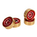 Miniatyrbillede 8 af 8: 4 stk RC Beadlock Hjul Professionel Aluminium Legering Messing RC Hjul Vægtblok til Watchman FMS FCX24 1/18 1/24 RC Bil Rød