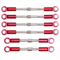 Pikkukuva 4 / 8: RC-metalliohjausvarsi Ohjausservolinkit Parallellitangot WLtoys 144001 124018 124019 1/14 RC-autolle Punainen