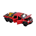 Pikkukuva 3 / 8: 1/28 maastomalli autovalumuotti Diecast Veto takaisin leluauto äänellä ja valolla lapsille Pojat Tytöt Punainen