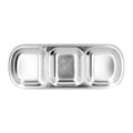 Miniatyrbillede 4 af 8: Krydderiskål i rustfrit stål, fortykket hotpot-sauce, opdelt gitter-snackskål til kantine 3 gitter