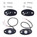 Miniatyrbilde 2 av 8: Par Rocklys Hvite 9LEDs IP68 Chassis Underglow Lampe Universell for Bil Lastebil ATV RZR UTV