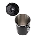 Miniatyrbilde 8 av 8: Kaffeboks 1800ml 304 Rustfritt Stål Vindusdesign Enveis Ventil med Skje Lufttett Kaffebeholder for Kaffebønner Matt Svart