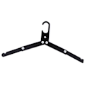 Miniatyrbillede 2 af 8: Rejse Hænger Foldbar Design Aluminium Legering Høj Styrke Letvægts Foldbar Tøj Hænger til Hjem Tirp Sort
