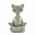 Buddha kattstaty meditation yoga samlarobjekt present till kattälskare