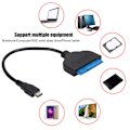 Pikkukuva 7 / 8: Tietokonetarvikkeet USB3.0 -sovitinkaapeli datakaapeli SATA3.0-kiintolevylle SSD / 2,5 tuuman HDD