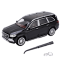 Miniatyrbillede 1 af 8: 1/24 Modelbiler Legering Diecast SUV-model Køretøjslegetøj med Lyd og Lys til Børns Legetøjsamling Sort