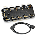 Miniatyrbilde 2 av 8: RGB Hub Kontroller 1‑10 RGB Hub Kontroller PC Kabinettvifte Hub CPU Kjøling HUB1‑10 12V ARUA Hub Kontroller
