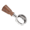 Pikkukuva 8 / 8: 58mm Pohjaton Portafilter Ultrahieno Mesh Irrotettava Suodatin Ontto Design Ruostumaton Teräs Pohjaton Portafilter Expobar E61 Musta Ruusupuu