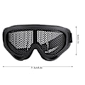 Miniatyrbild 7 av 8: X400 Tactics Mesh Glasögon Stållinser Solglasögon Outdoor Paintball Glasögon Svart