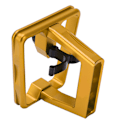 Miniatyrbillede 4 af 8: Foldbar cykel forreste bærer Adapter Aluminiumlegering Hul Skåret Mount Base til Poday Gold