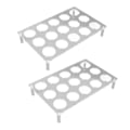 Miniatyrbild 5 av 8: 2 Set 15 Slots Platt Kaffeepadhalter Flach Acryl Kaffeepadhalter Kaffeekapsel Aufbewahrungstablett YX037