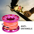 Miniatyrbillede 3 af 8: 30M mini dykkerulle i aluminium med snapboltkrog i rustfrit stål (sort)