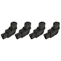 Miniatyrbillede 7 af 8: IEC320 C6 til C13 Strømadapter 90 Grader 2,5A‑10A 250V Strømstikadapter til UPS Computer Stik 4 stk.
