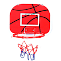 Miniatyrbild 2 av 8: Justerbar inomhusupphängning Netballbåge Mini Baskettallrik för barn Spelplastkrok