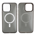 Miniatyrbillede 8 af 8: Telefonhus Allround Beskyttende Transparent Magnetisk Anti-Fald Behageligt Greb DIY Telefon Cover Sort Tan til IOS 14promax