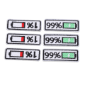 Miniatyrbild 4 av 8: 6st Iron On Patches Batteridesign Säker Giftfri Slitstark bomull Bred applikation Järnlappar för skjorta Jean Jacket