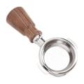 Pikkukuva 1 / 8: 58mm Pohjaton Portafilter Ultrahieno Mesh Irrotettava Suodatin Ontto Design Ruostumaton Teräs Pohjaton Portafilter Expobar E61 Musta Ruusupuu
