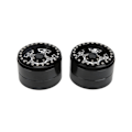 Miniatyrbillede 2 af 8: 2 stk. 2,2 tommer RC aluminium Beadlock fælge 5 eger metal hjulnav til Axial SCX10 1/10 RC Crawler CarBlack
