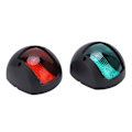 Miniatyrbillede 2 af 8: 2 stk. Marinbåd Yacht Signal Lys LED Navigation Bågl lampe rød grøn skibsbord lys til sejlads DC 12V-24V 3W sort