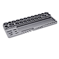 Miniatyrbillede 4 af 8: RC Værktøjsopbevaringsstativ Aluminiumlegering RC Skruetrækker Saks Værktøjssæt Organizer med fastgørelseshuller Grå